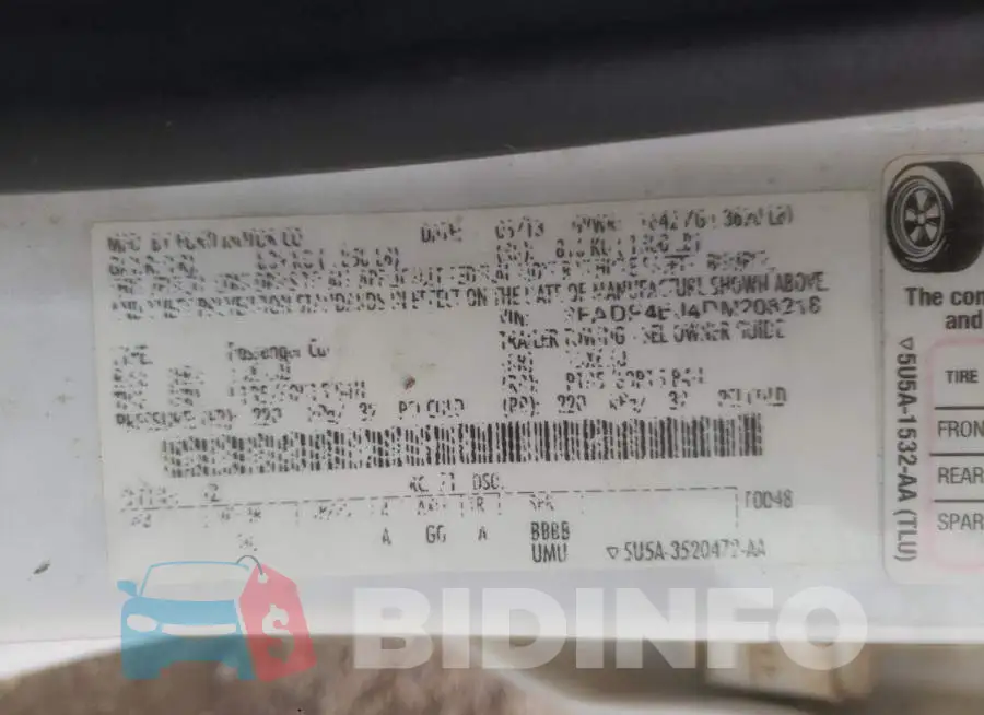 3FADP4EJ4DM208218 Photo# 10