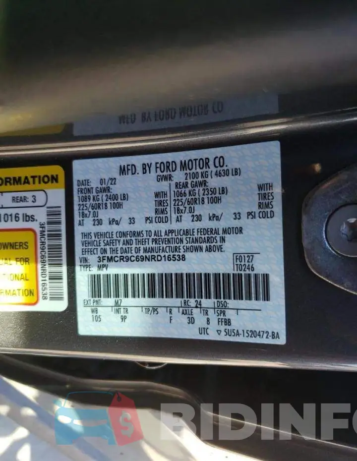 3FMCR9C69NRD16538 Photo# 10