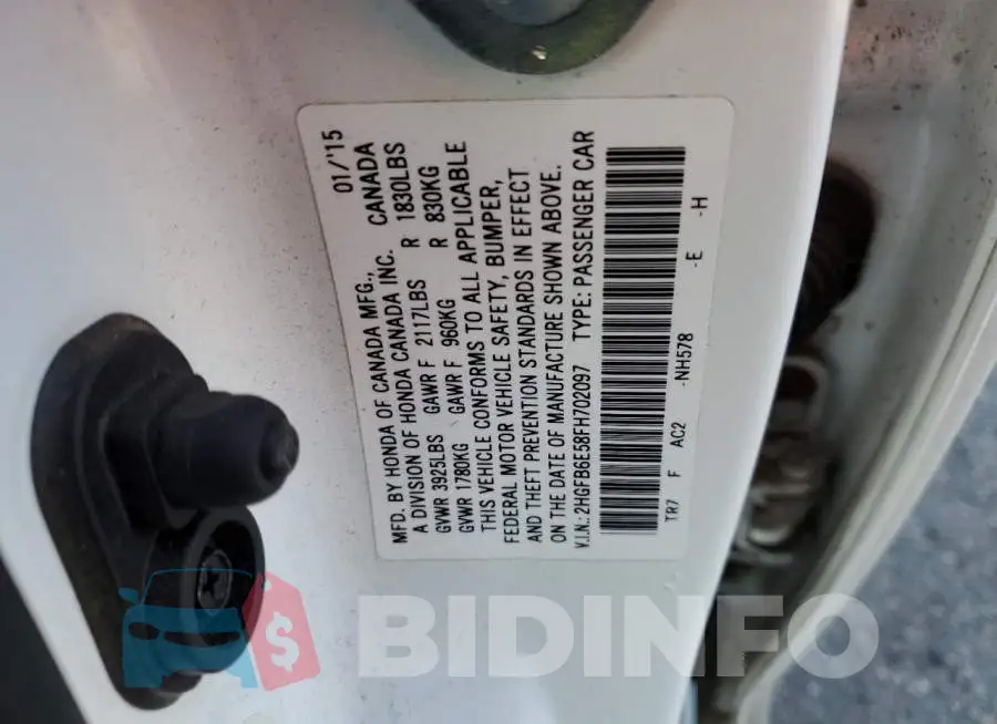 2HGFB6E58FH702097 Photo# 12