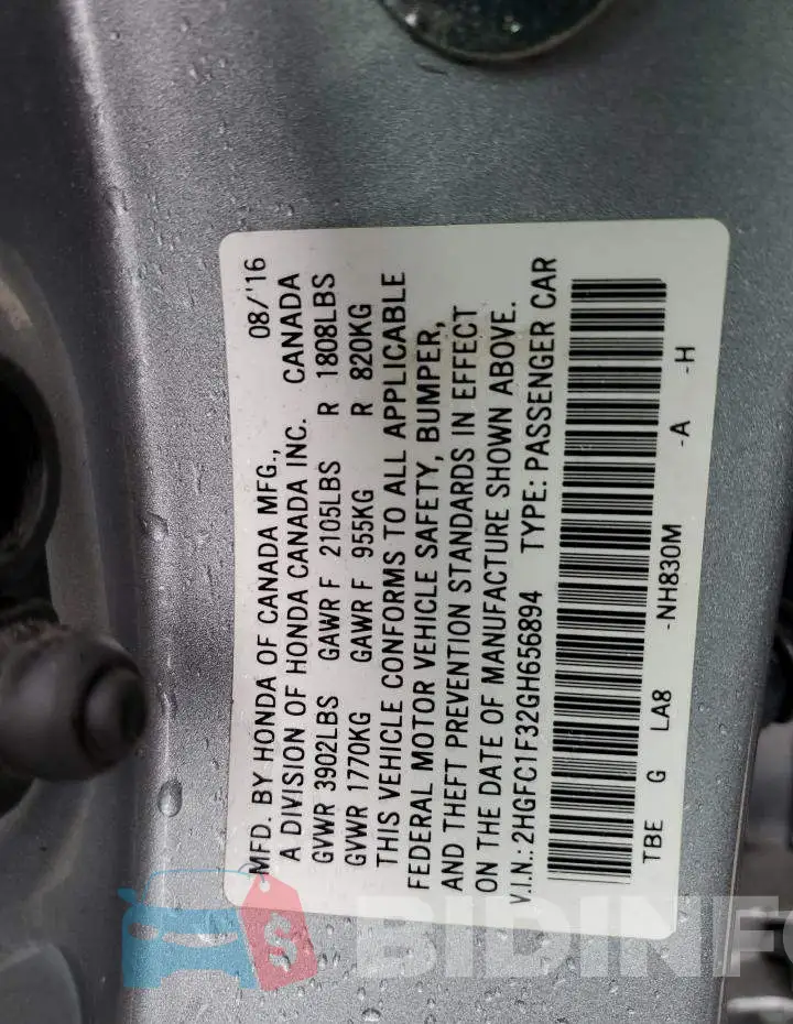 2HGFC1F32GH656894 Photo# 12