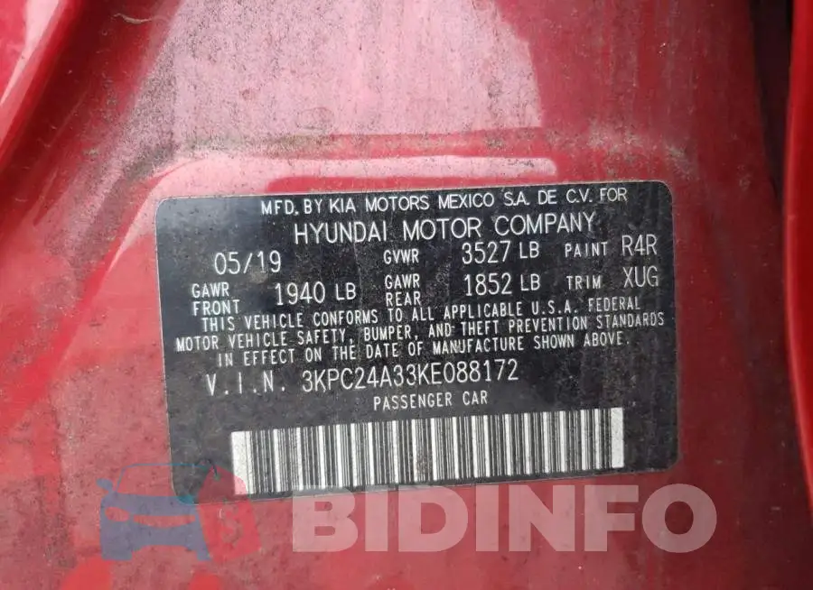 3KPC24A33KE088172 Photo# 12