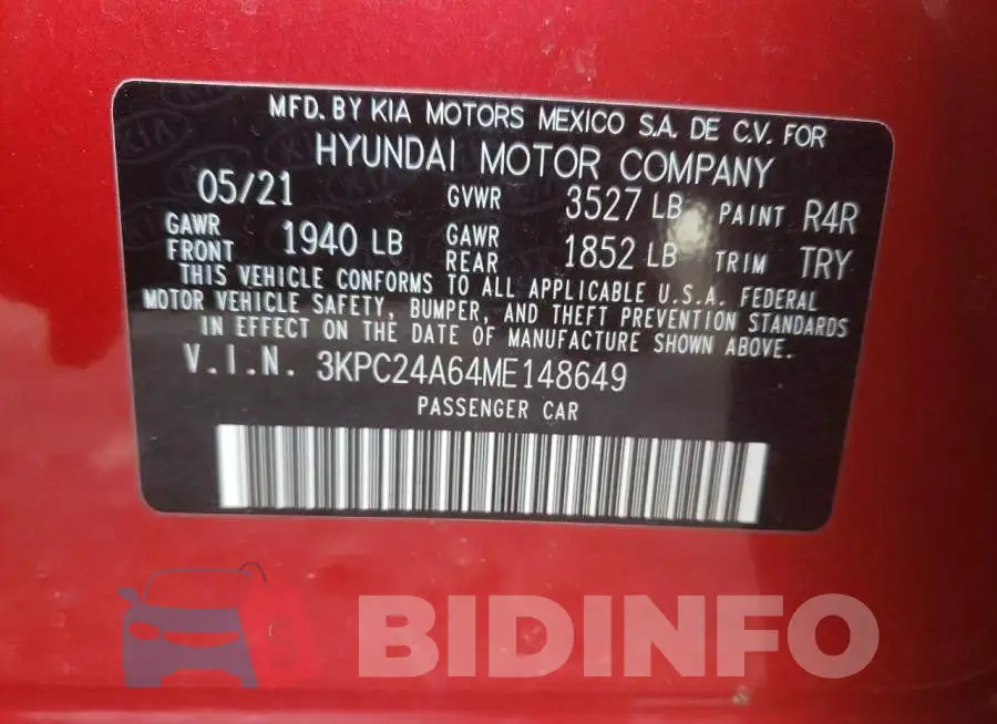 3KPC24A64ME148649 Photo# 12