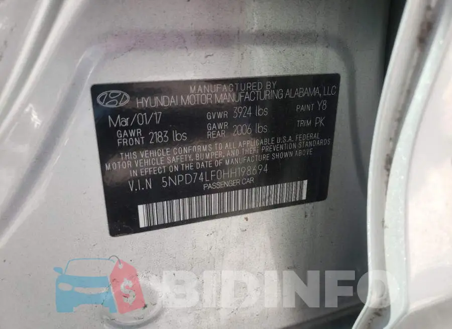 5NPD74LF0HH198694 Photo# 10