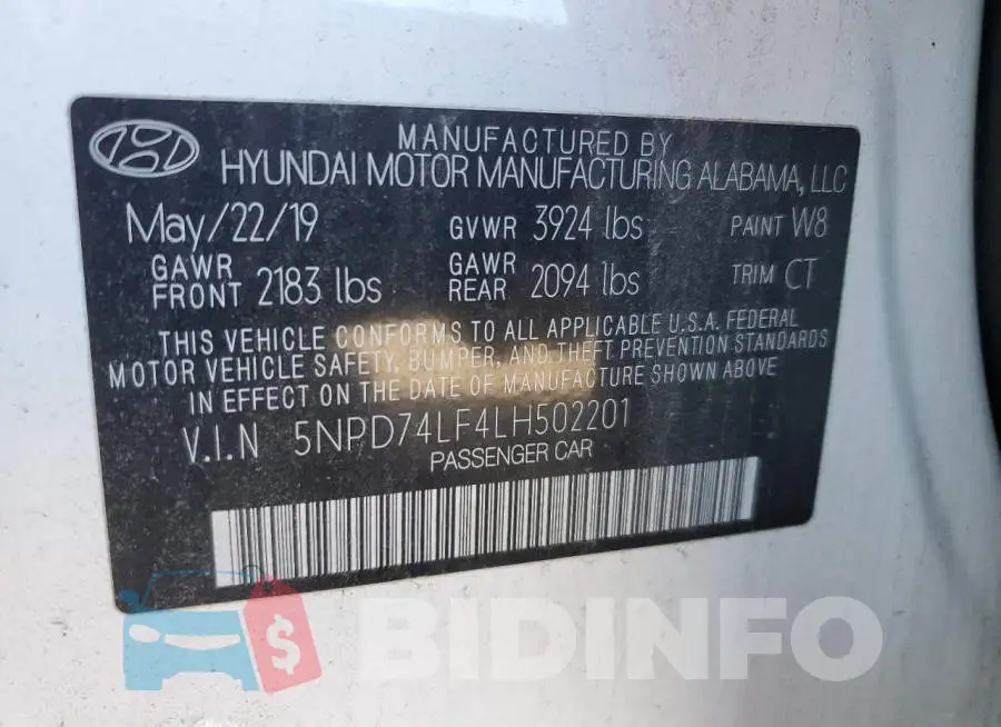 5NPD74LF4LH502201 Photo# 10