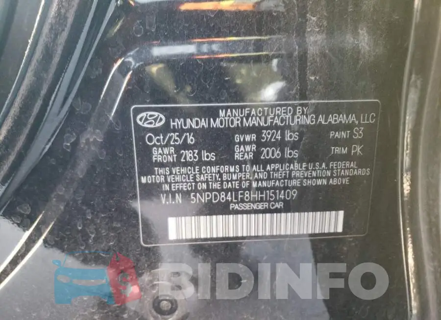 5NPD84LF8HH151409 Photo# 12