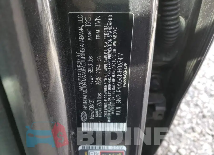 5NPLP4AG6NH067417 Photo# 13