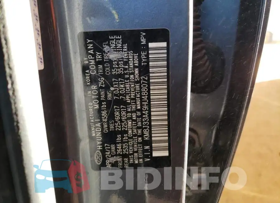 KM8J33A49HU488072 Photo# 10