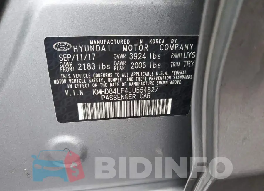 KMHD84LF4JU554827 Photo# 13