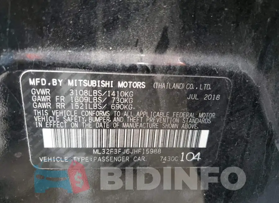 ML32F3FJ6JHF15988 Photo# 10