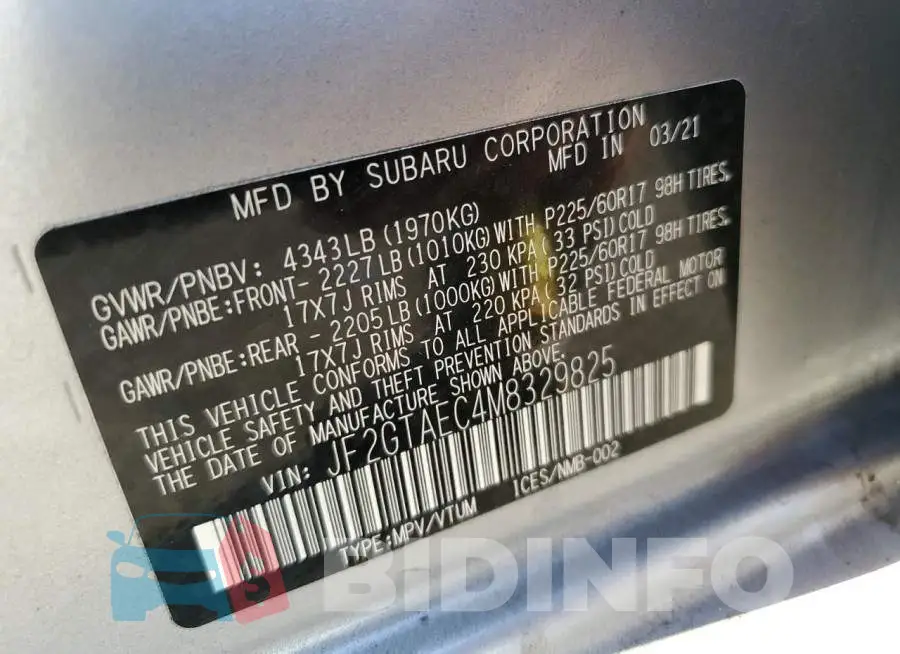 JF2GTAEC4M8329825 Photo# 10
