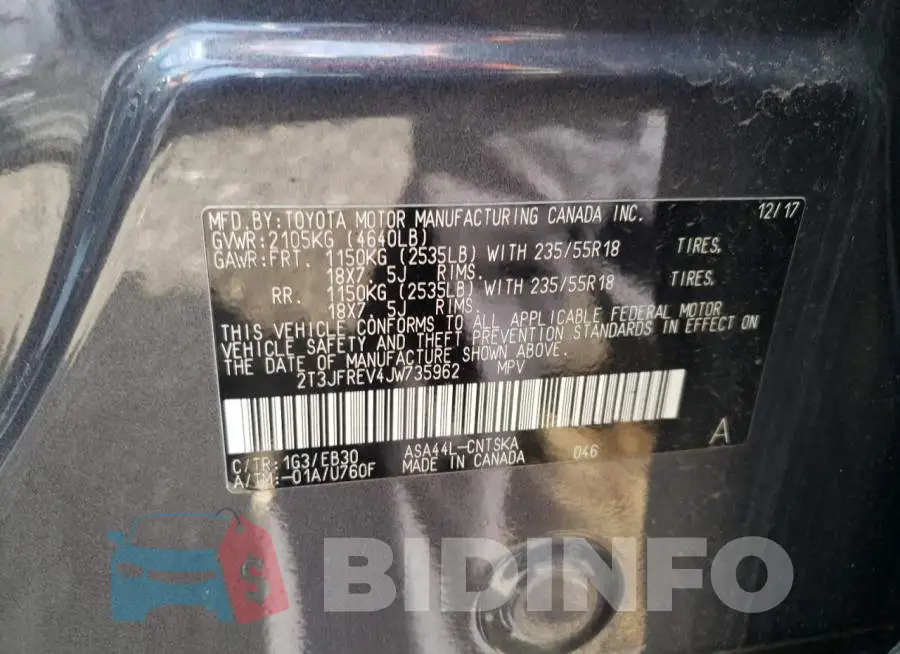 2T3JFREV4JW735962 Photo# 10