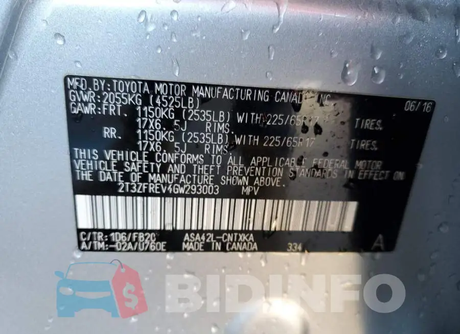 2T3ZFREV4GW293003 Photo# 10