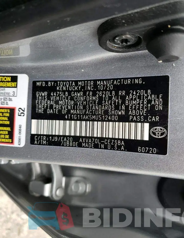 4T1G11AK5MU512400 Photo# 13