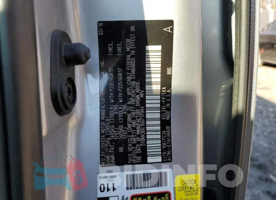 5TDKK3DC1GS717944 Photo# 14
