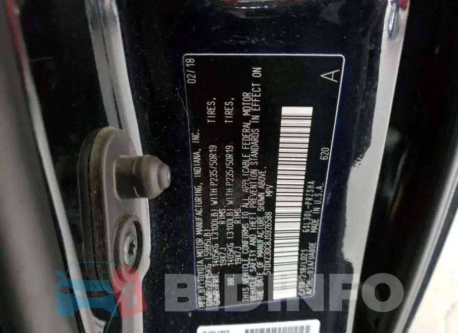 5TDXZ3DC8JS926588 Photo# 14