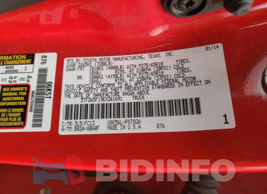 5TFDW5F19EX361691 Photo# 10