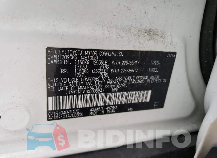 JTMW1RFV1KD005847 Photo# 13