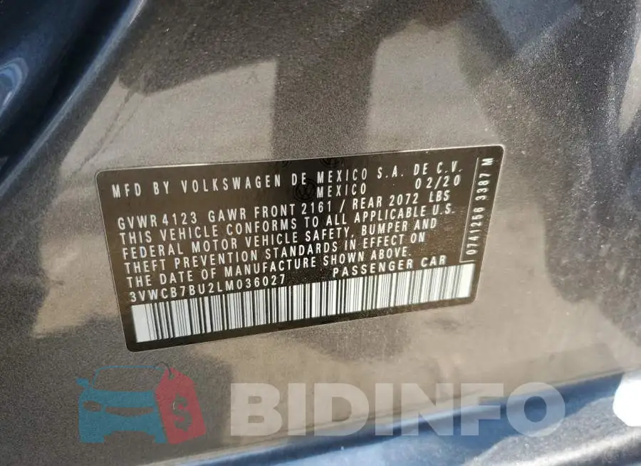 3VWCB7BU2LM036027 Photo# 10