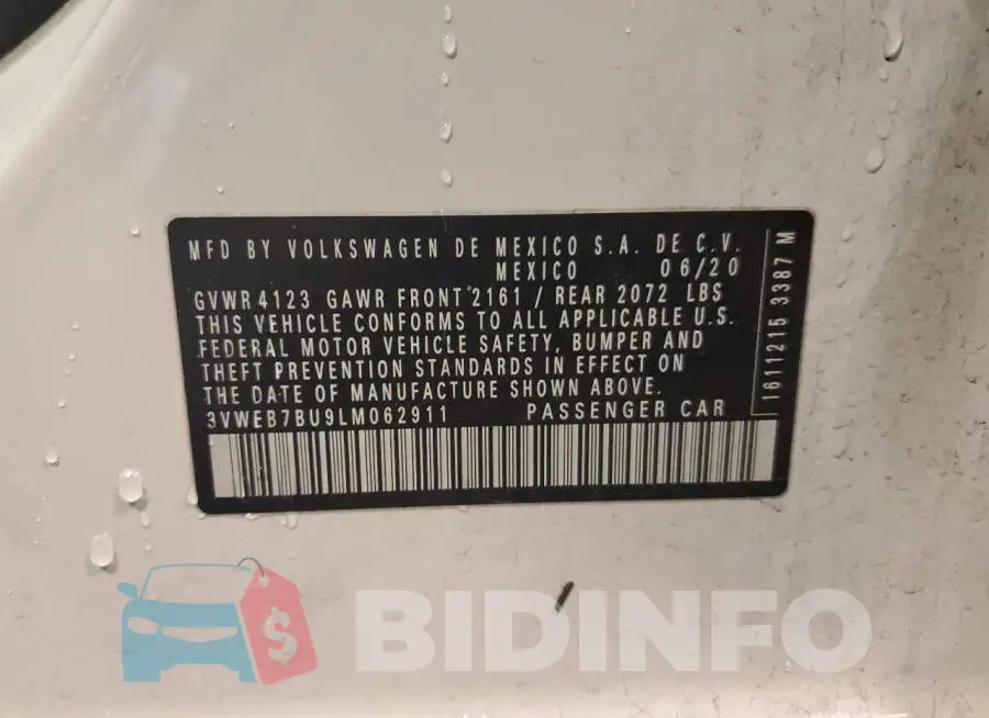3VWEB7BU9LM062911 Photo# 12