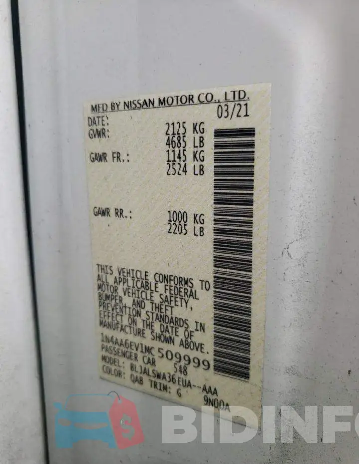 1N4AA6EV1MC509999 Photo# 10