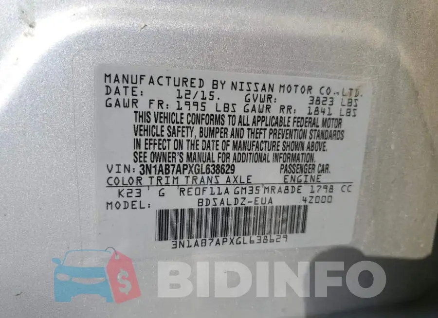 3N1AB7APXGL638629 Photo# 10