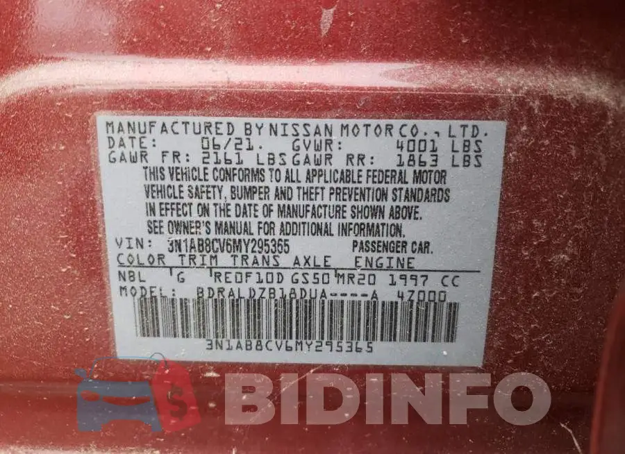 3N1AB8CV6MY295365 Photo# 10