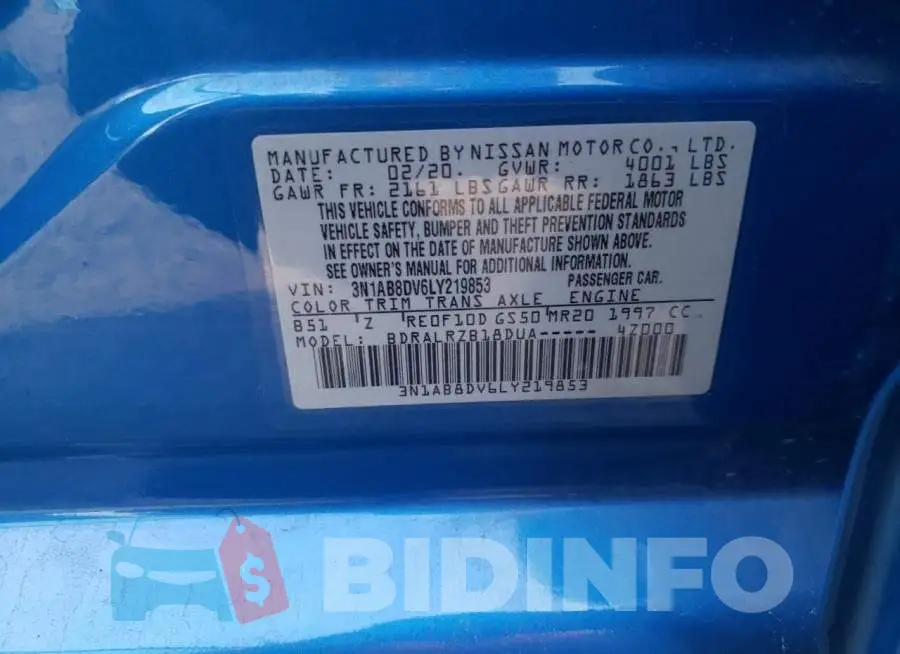 3N1AB8DV6LY219853 Photo# 10