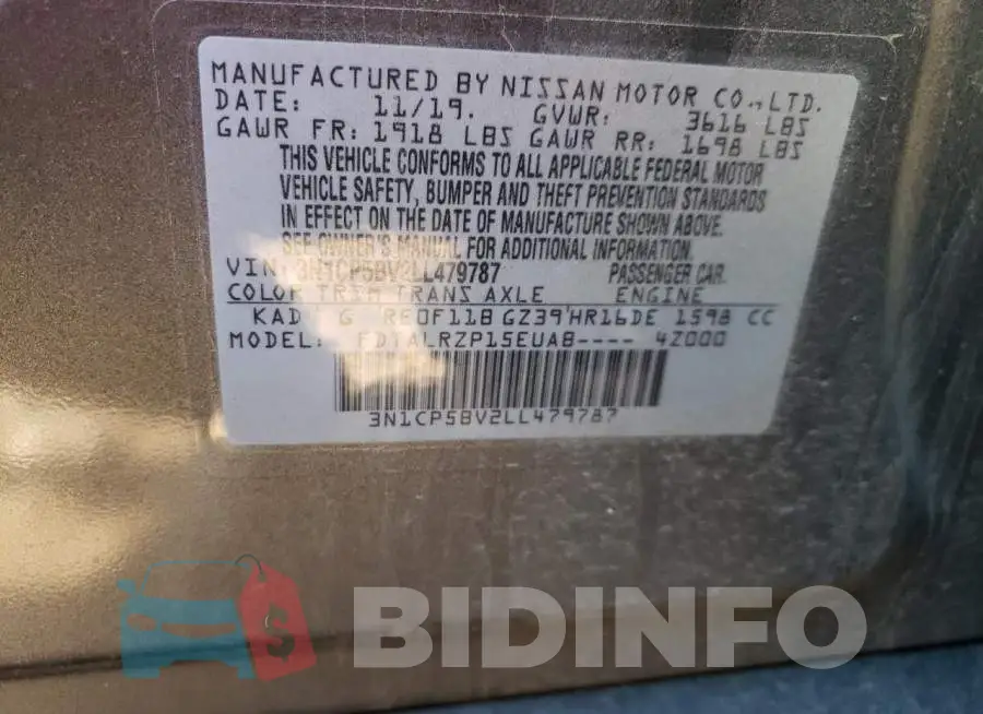 3N1CP5BV2LL479787 Photo# 10