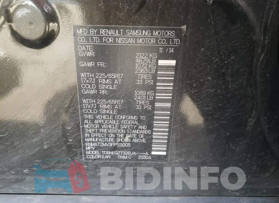 KNMAT2MV3FP511005 Photo# 10