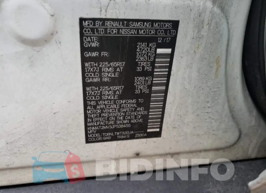 KNMAT2MV3JP538455 Photo# 13