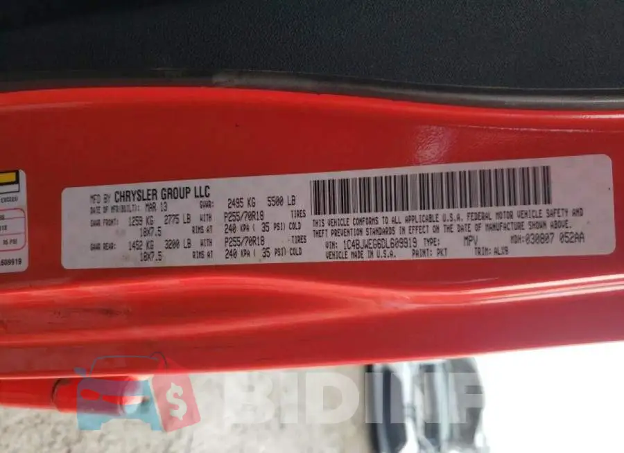 1C4BJWEG6DL609919 Photo# 12