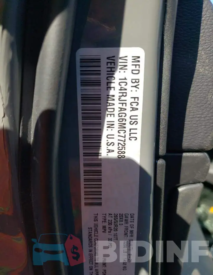 1C4RJFAG6MC772588 Photo# 10