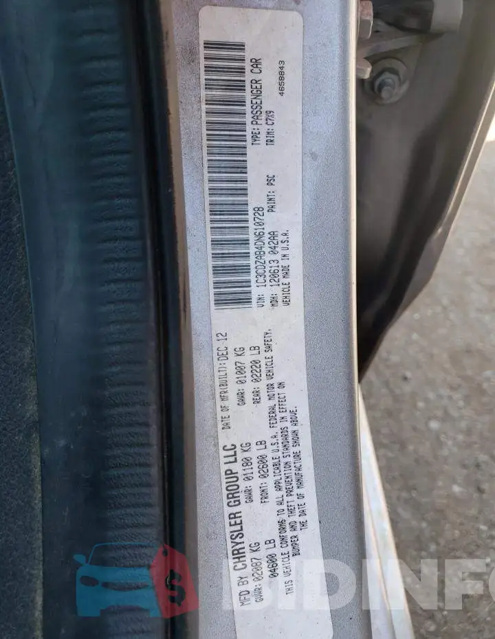 1C3CDZAB4DN610728 Photo# 10