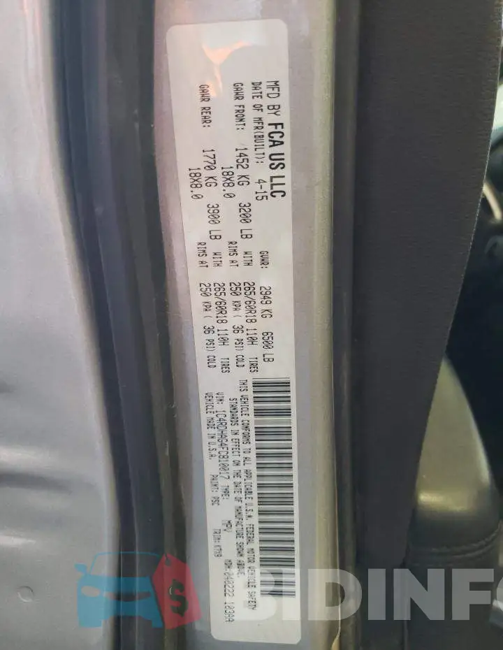 1C4RDHAG4FC810017 Photo# 10