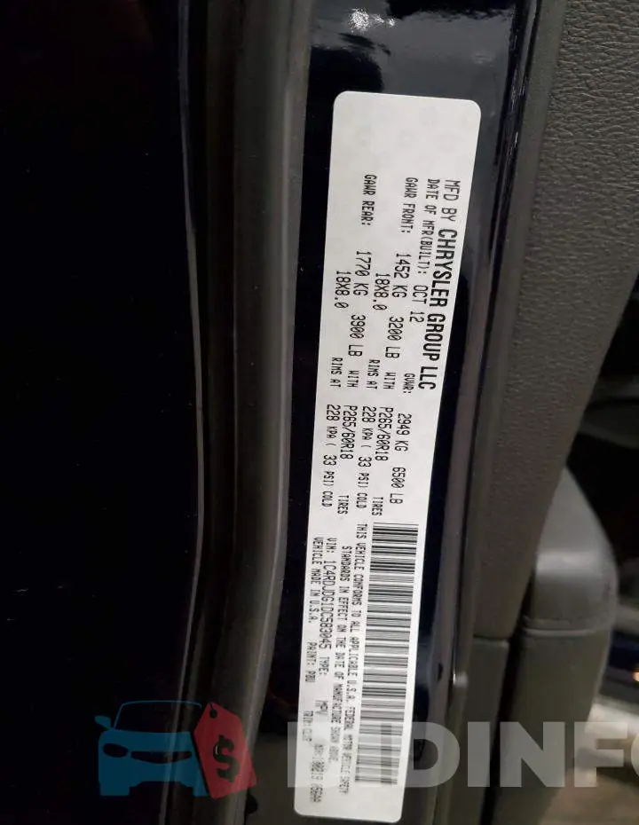 1C4RDJDG1DC583045 Photo# 13