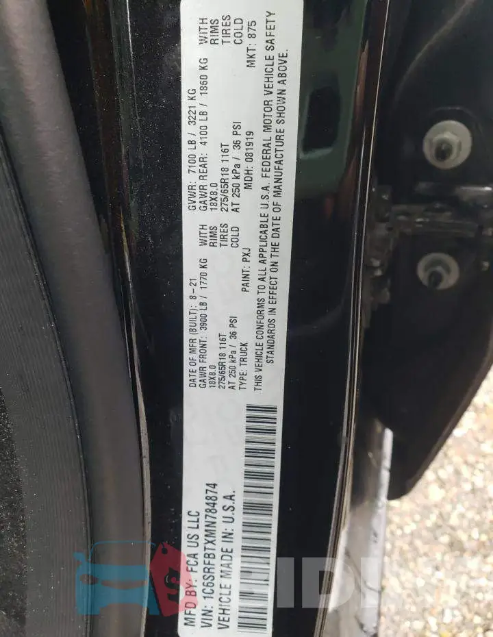 1C6SRFBTXMN784874 Photo# 10