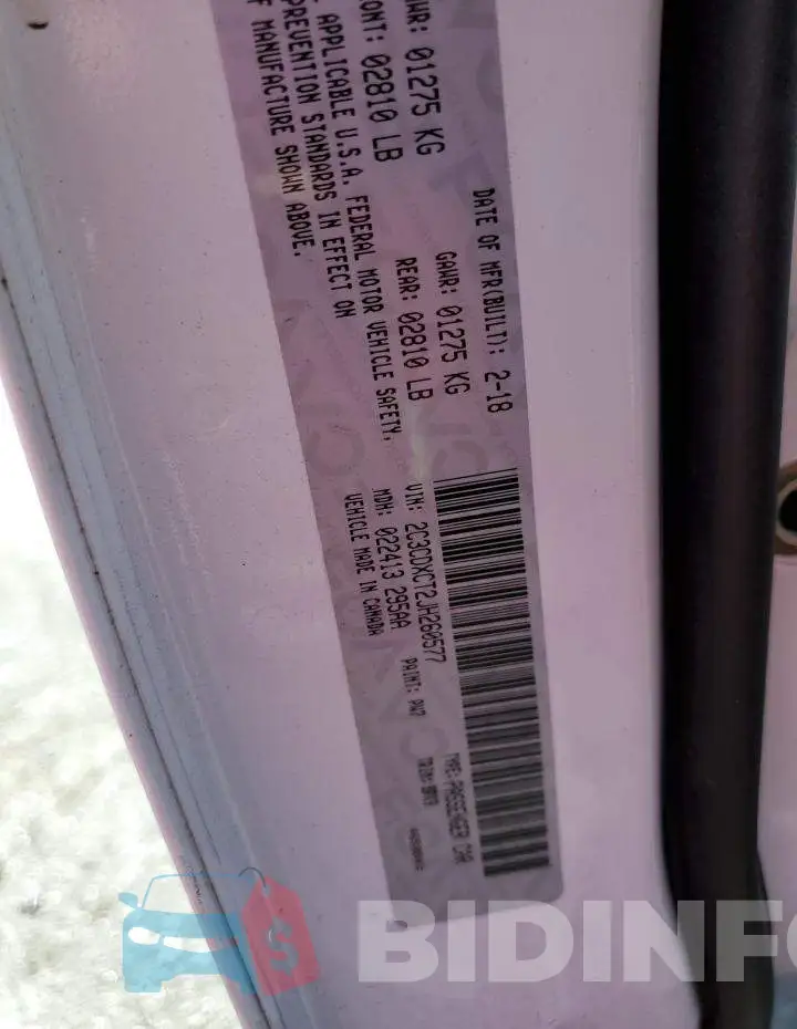 2C3CDXCT2JH260577 Photo# 10