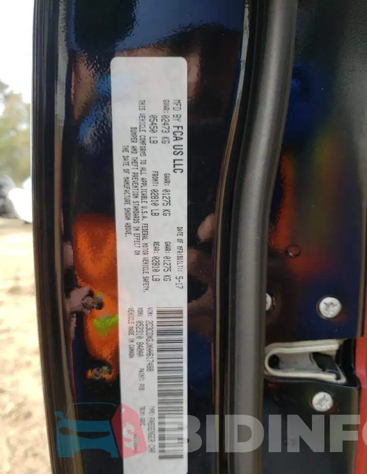 2C3CDXGJXHH617488 Photo# 12