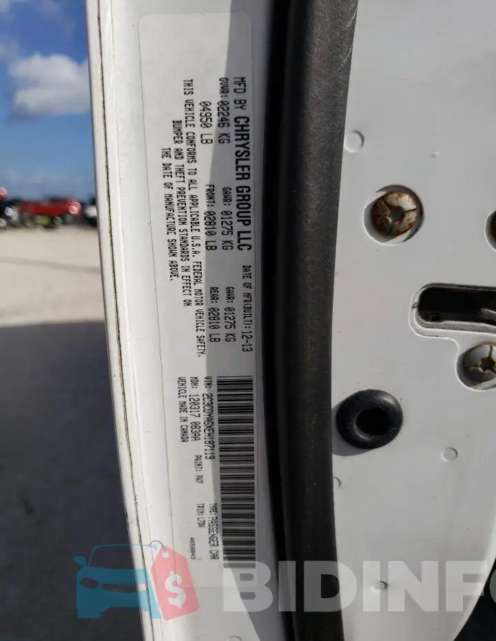 2C3CDYAGXEH187119 Photo# 12