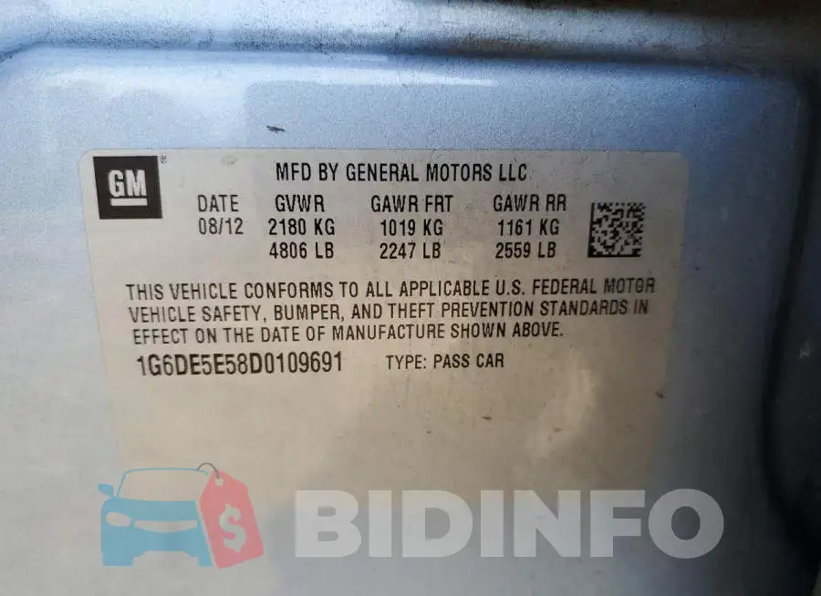 1G6DE5E58D0109691 Photo# 10