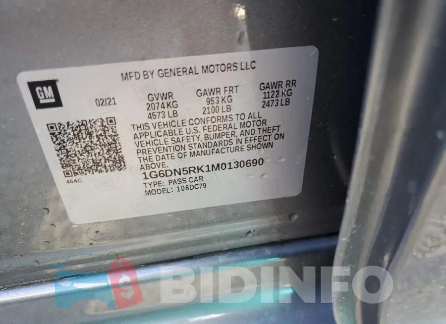 1G6DN5RK1M0130690 Photo# 10