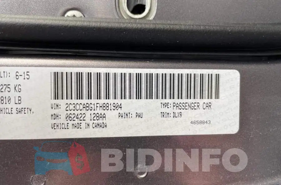 2C3CCABG1FH881904 Photo# 10