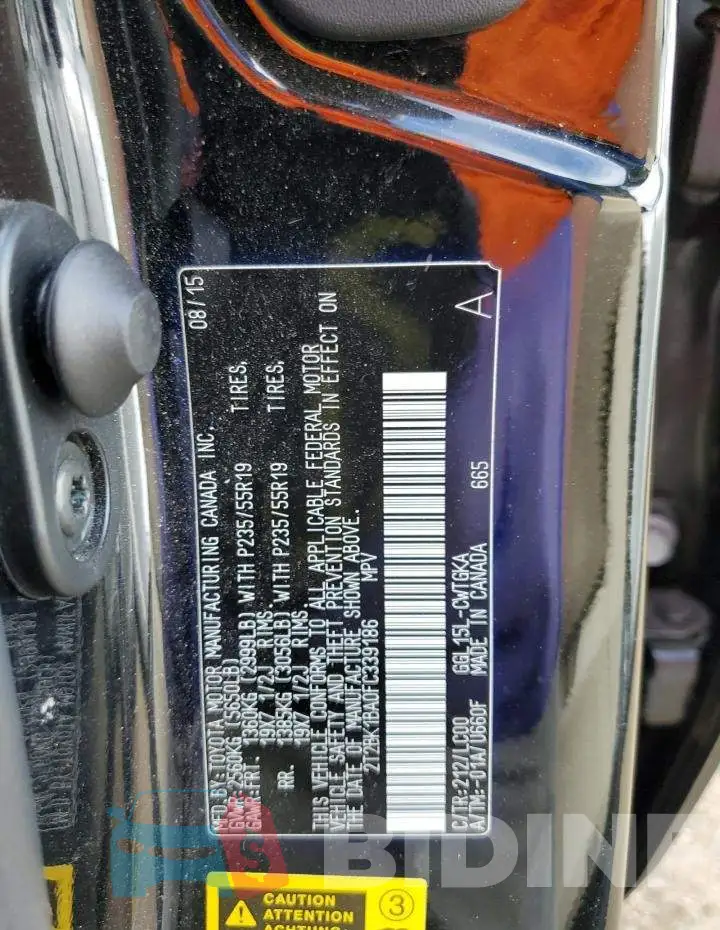 2T2BK1BA0FC339186 Photo# 10