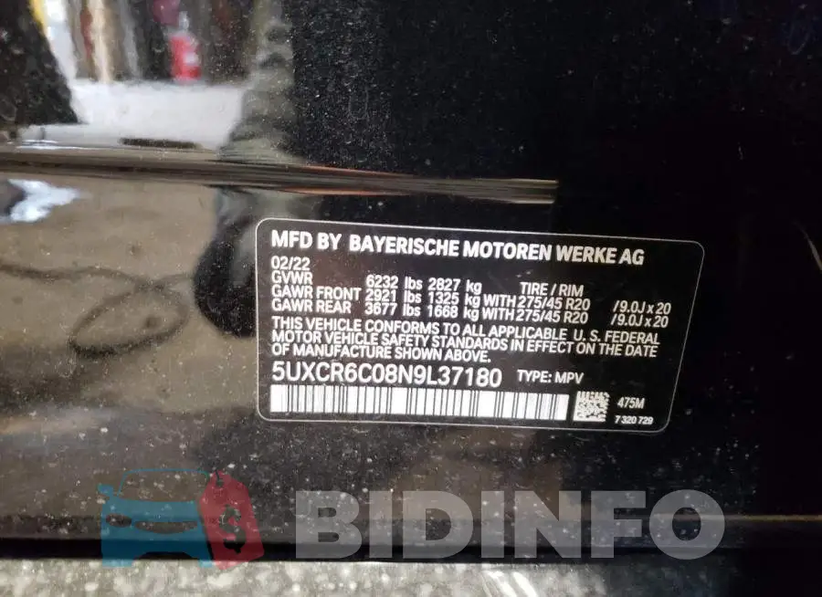 5UXCR6C08N9L37180 Photo# 10