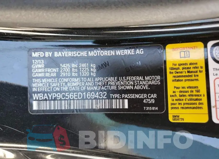 WBAYP9C56ED169432 Photo# 12