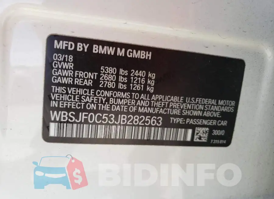 WBSJF0C53JB282563 Photo# 12