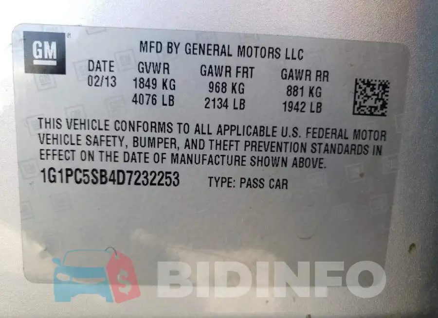 1G1PC5SB4D7232253 Photo# 10