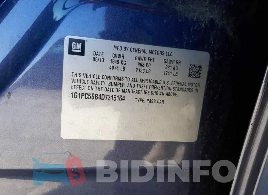 1G1PC5SB4D7315164 Photo# 12