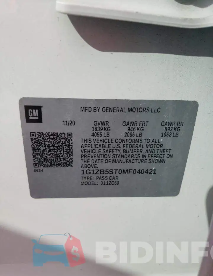 1G1ZB5ST0MF040421 Photo# 12
