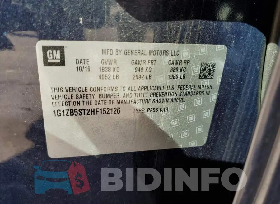 1G1ZB5ST2HF152126 Photo# 10